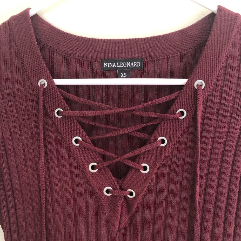 Nina Leonard ✨️ Midi Sweater Dress - Picture 4 of 7